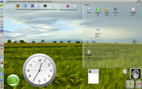 Moje plocha, openSUSE 11.1, KDE 4.1.3